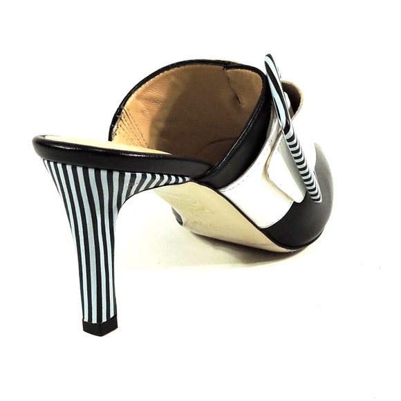 ALESSANDRO DI MARIA LEATHER SUMMER MULES - Picture 5 of 8